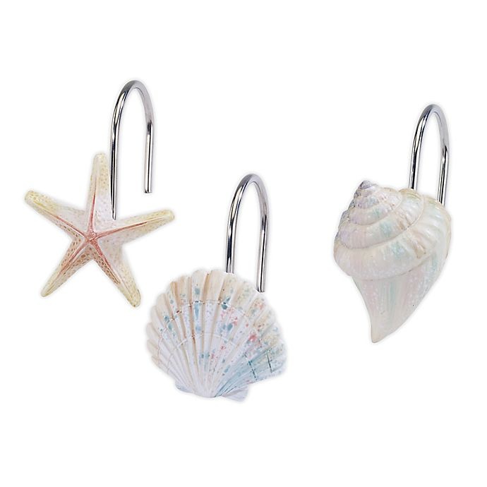 slide 1 of 1, Avanti Coastal Terrazzo Shower Hooks, 12 ct