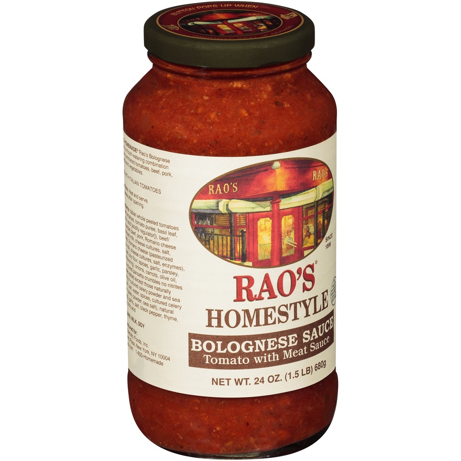 slide 3 of 8, Rao's Homemade Homestyle Bolognese Tomato Sauce with Meat 24 oz, 24 oz