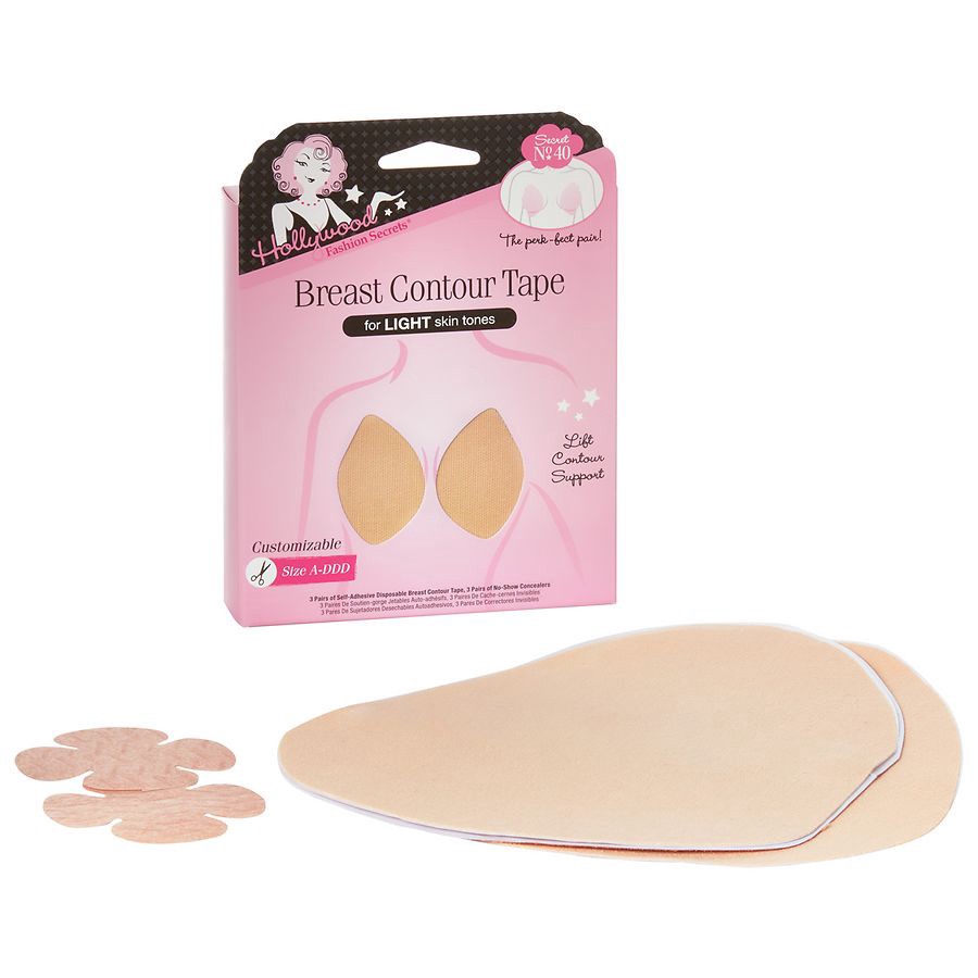 slide 3 of 3, Hollywood Fashion Secrets Light Breast Contour Tape, 1 ct