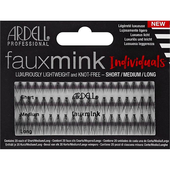 slide 4 of 4, Ardell Faux Mink Lash Individuals Combo Pack - Short/Med/Long, 60 ct