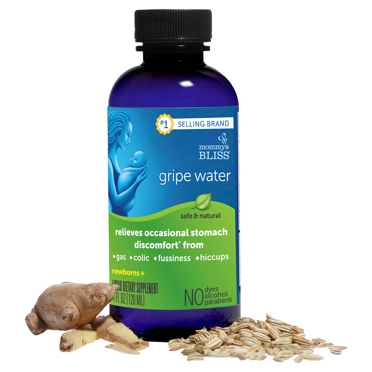 slide 35 of 89, Mommy's Bliss Gripe Water for Babies with Gas, Colic or Stomach Discomfort - 4 fl oz, 4 fl oz