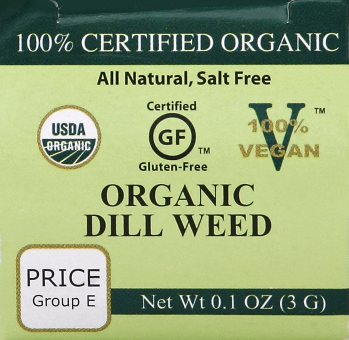 slide 3 of 4, Spicely Organic Spices Dill Weed 0.1 oz, 0.1 oz