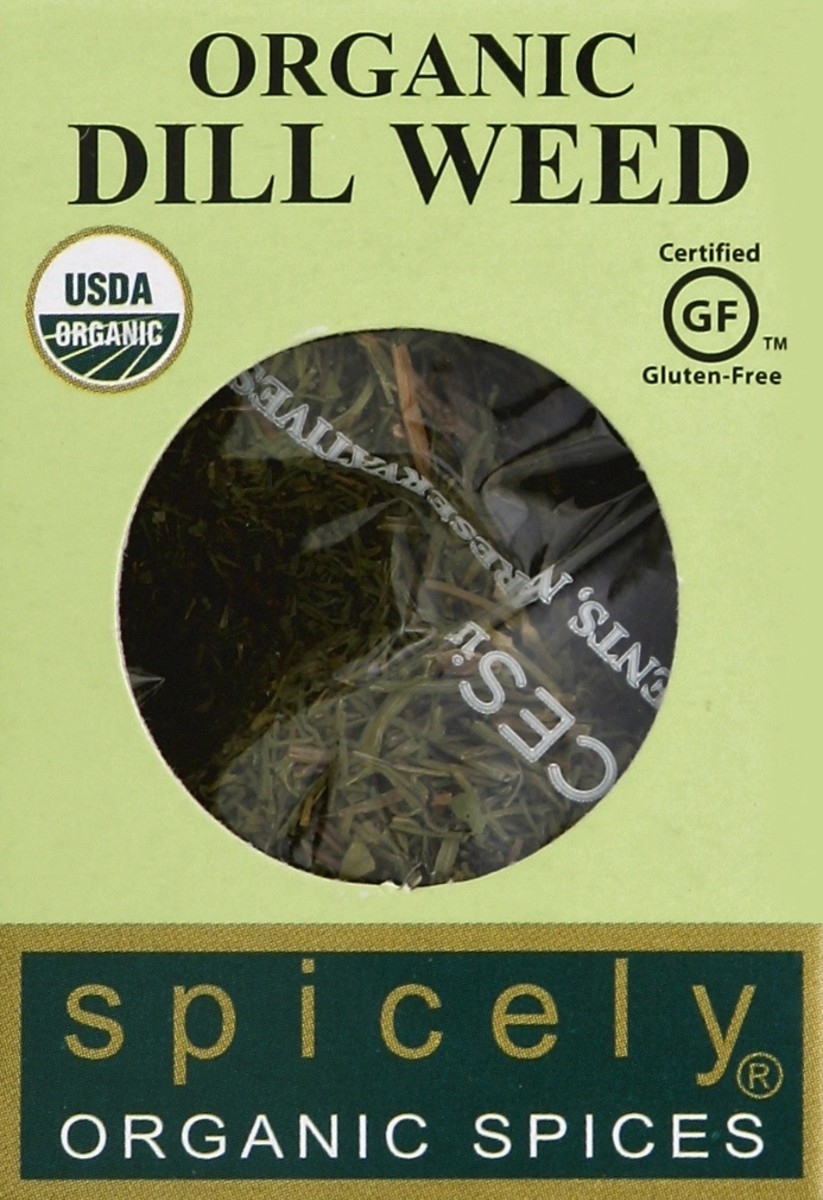 slide 1 of 4, Spicely Organic Spices Dill Weed 0.1 oz, 0.1 oz