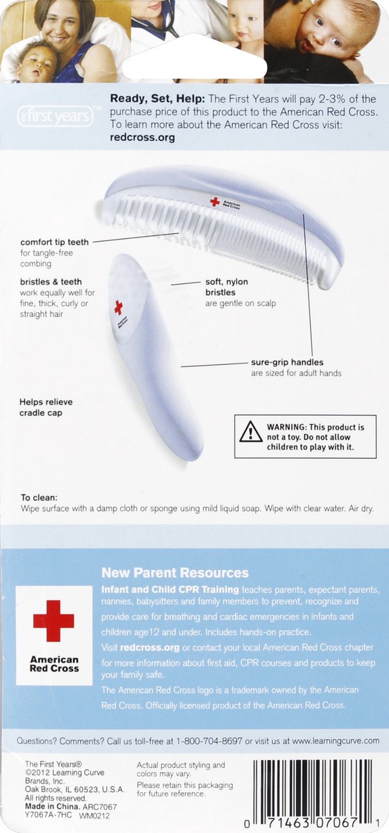 slide 3 of 7, The First Years Arc Infant Arc Comb And Brush Set, 1 ct