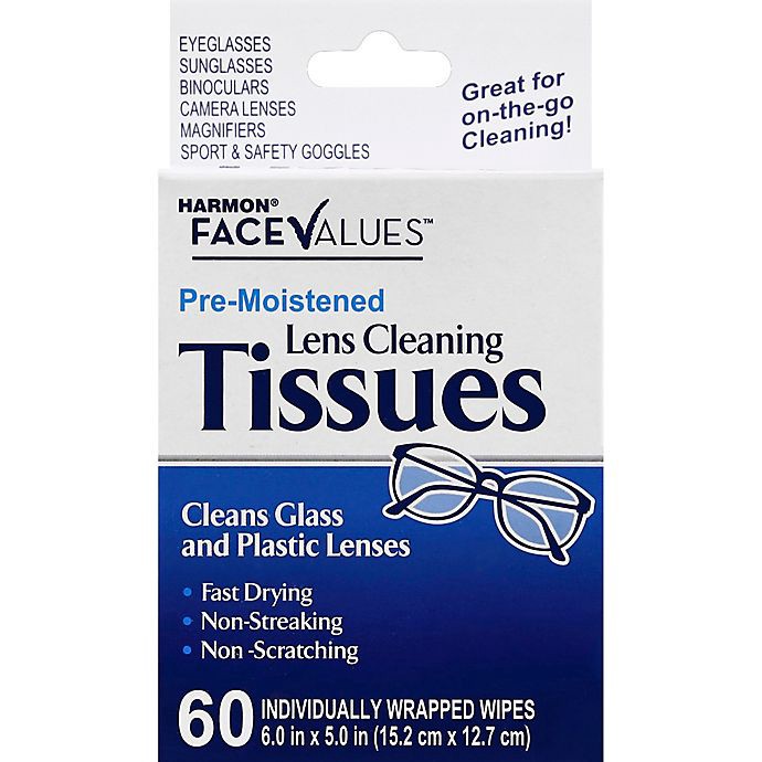 slide 2 of 3, Harmon Face Values Lens Cleaning Tissue Wipes, 60 ct