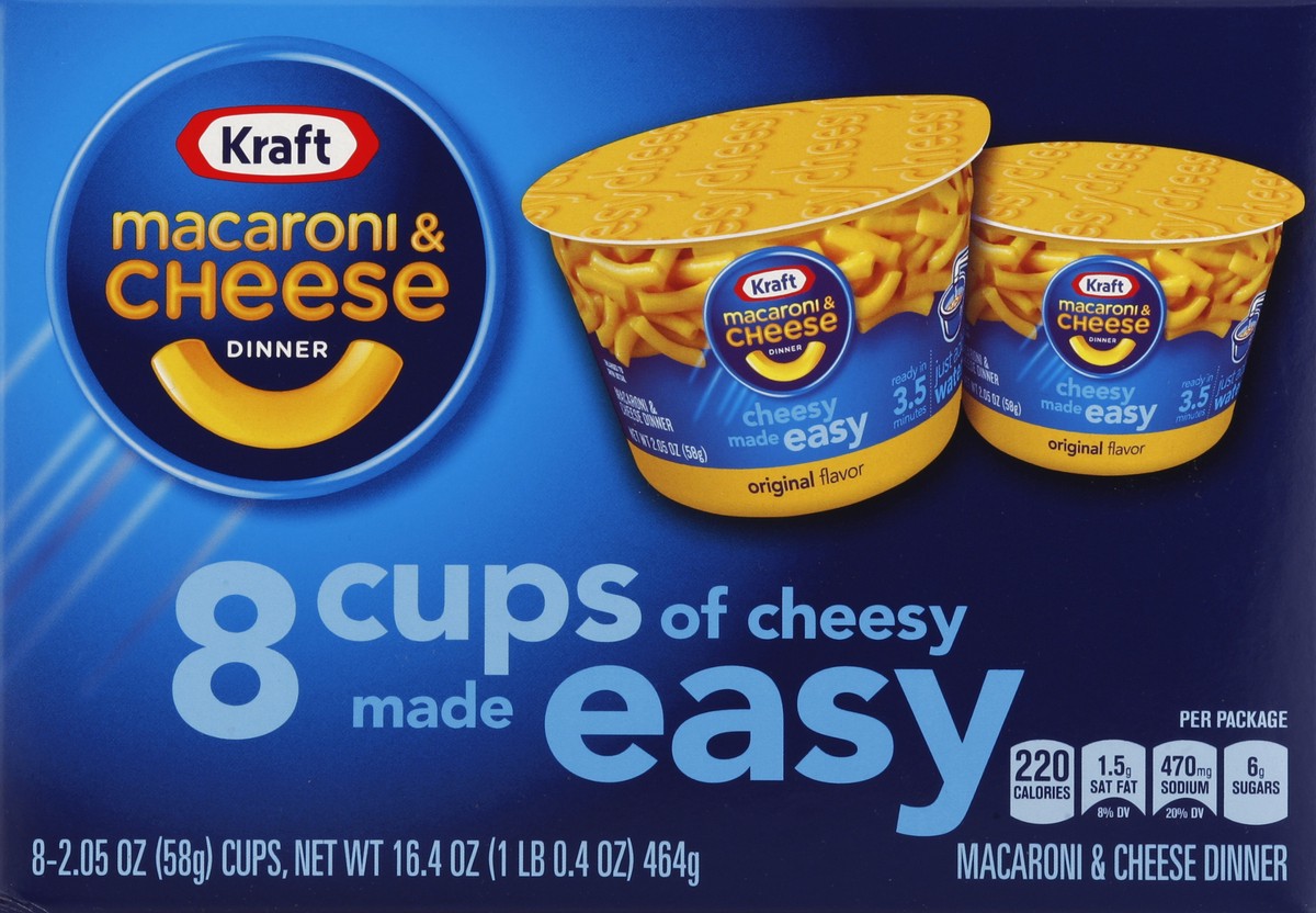 slide 3 of 4, Kraft Easy Mac Original Flavor Macaroni & Cheese Dinner, 8 ct; 2.05 oz