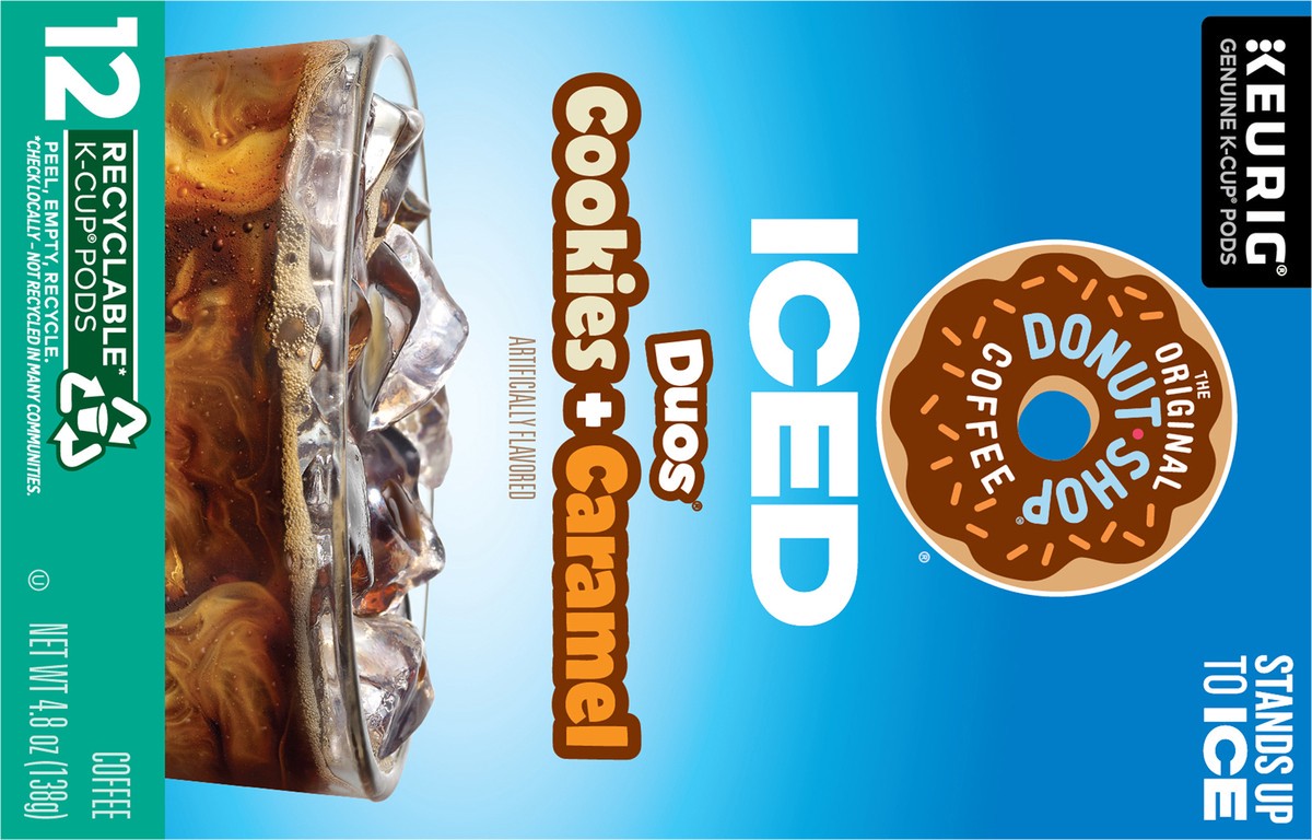 slide 7 of 7, The Original Donut Shop Duos Cookies + Caramel Coffee, Keurig Single Serve K-Cup Pods- 12 ct, 12 ct