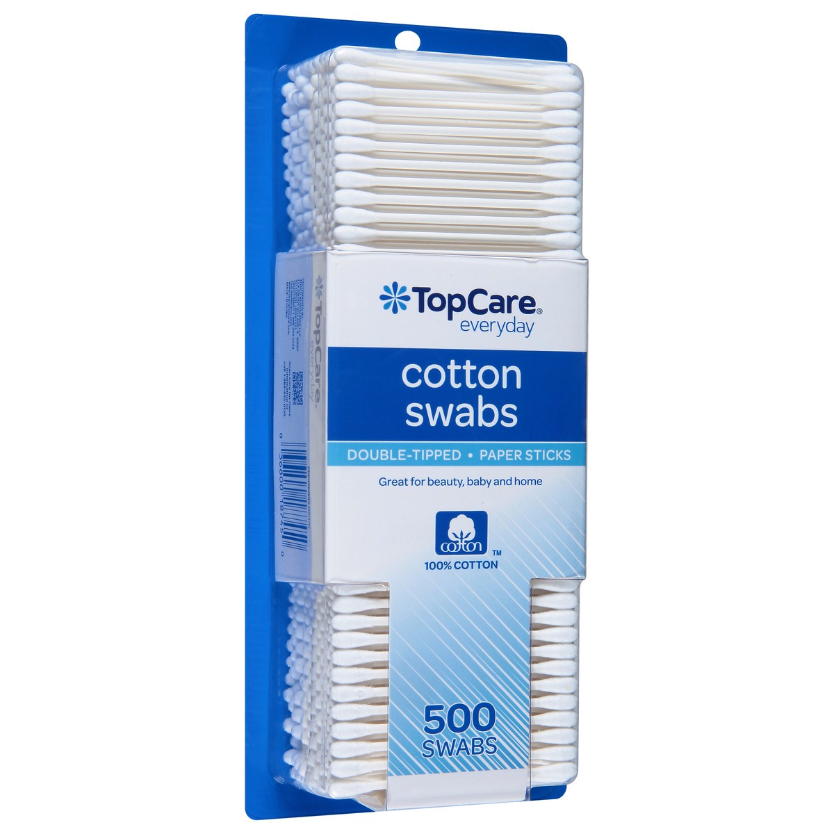 slide 2 of 9, TopCare Everyday Paper Sticks Double-Tipped Cotton Swabs 500 ea, 500 ct