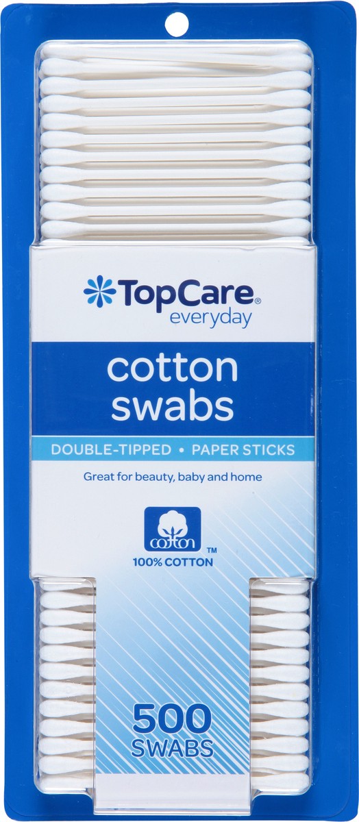 slide 6 of 9, TopCare Everyday Paper Sticks Double-Tipped Cotton Swabs 500 ea, 500 ct