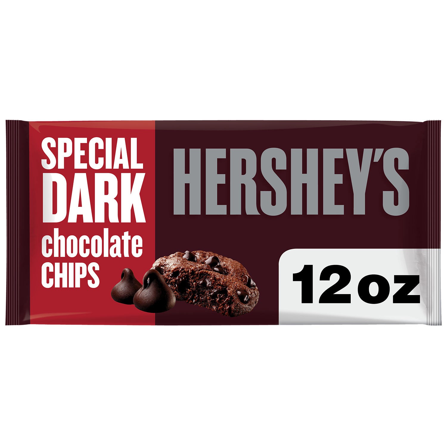 slide 5 of 9, HERSHEY'S SPECIAL DARK Mildly Sweet Chocolate Baking Chips Bag, 12 oz, 12 oz