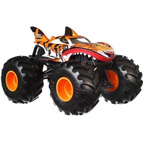 slide 1 of 1, Hot Wheels Tiger Shark Monster Truck, 1:24 Scale, 1 ct