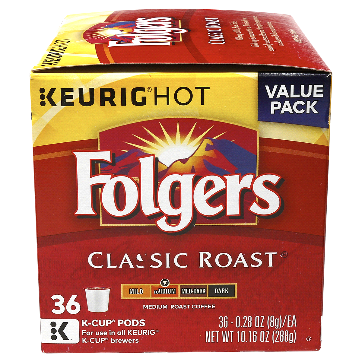 slide 3 of 7, Folgers Classic Roast K-Cup Pods, 36 ct