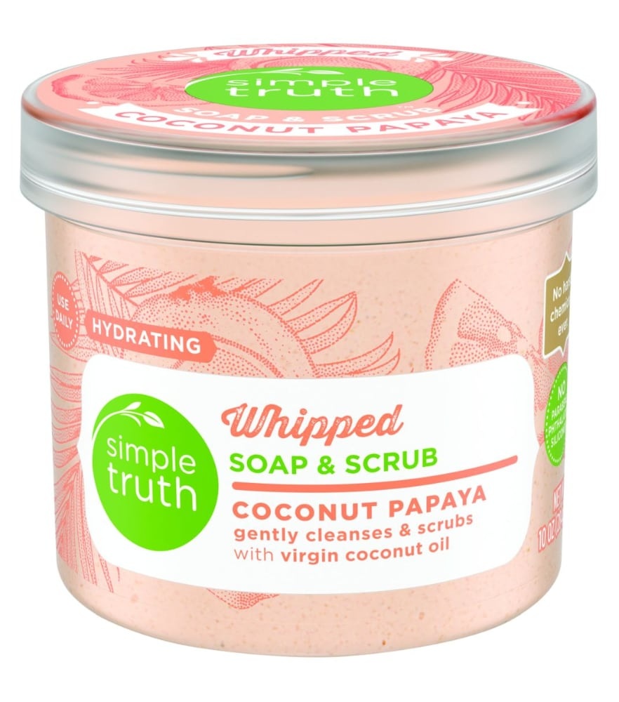 slide 1 of 1, Simple Truth Coconut Papaya Whipped Soap & Scrub, 10 oz