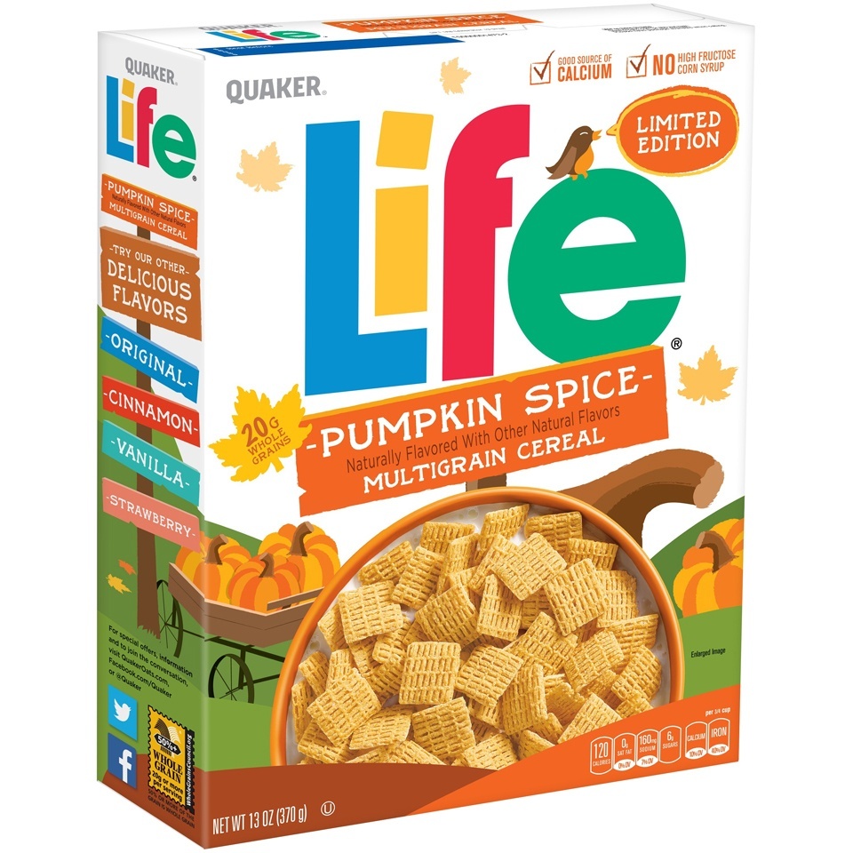 slide 1 of 4, Quaker Life Cereal Multigrain Pumpkin Spice Limited Edition, 13 oz
