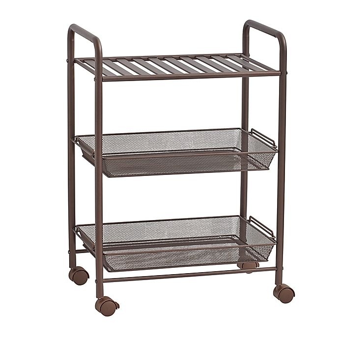 slide 1 of 2, SALT 3-Tiered Bathroom Cart - Oil Rubbed Bronze, 1 ct