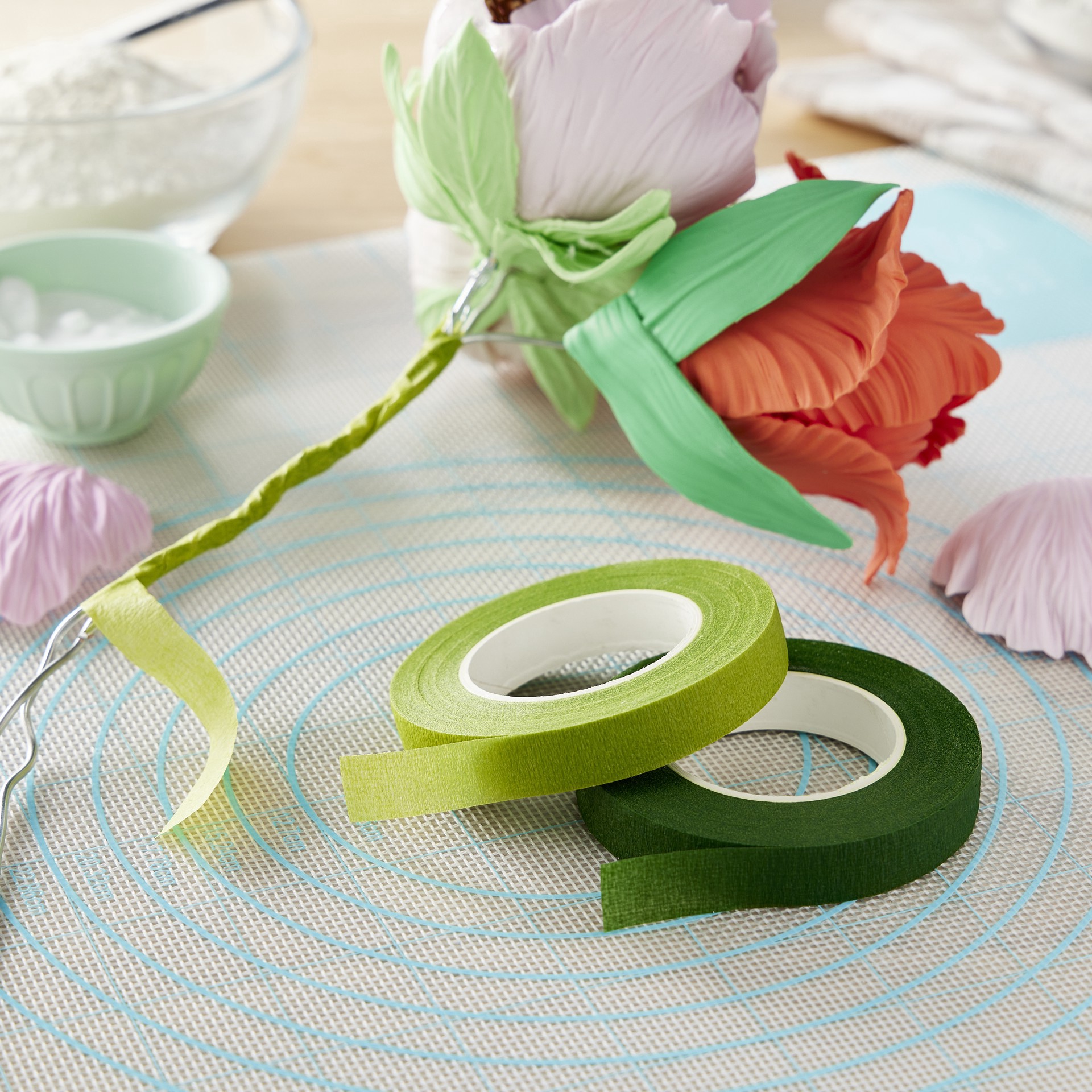 slide 2 of 5, 0.5" Gum Paste Flower Tape Set By Celebrate It, 0.5 in