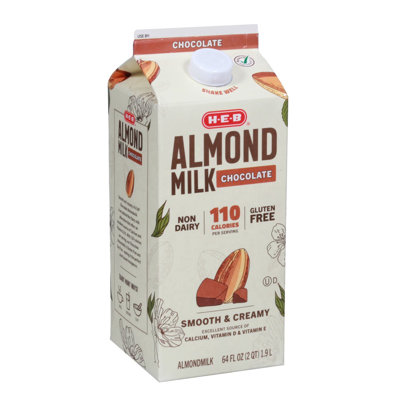 slide 1 of 1, H-E-B Chocolate Almondmilk, 64 fl oz