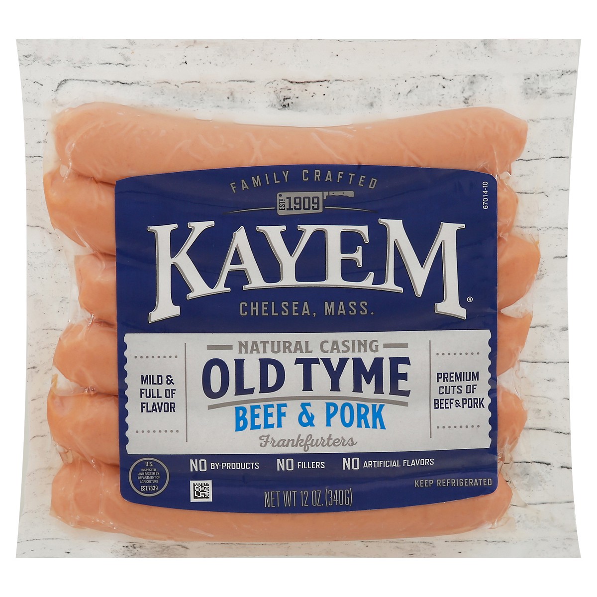 slide 1 of 9, Kayem Old Tyme Natural Casing Beef & Pork Frankfurters 12 oz, 12 oz