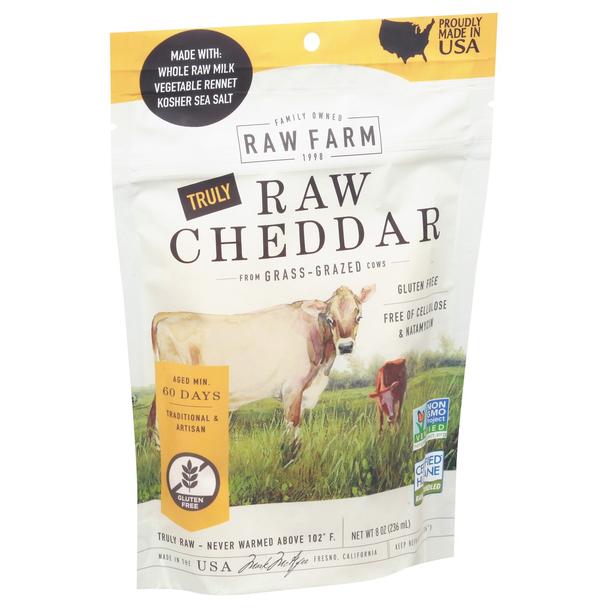 slide 9 of 9, Raw Farm Truly Raw Cheddar Cheese 8 oz, 8 oz