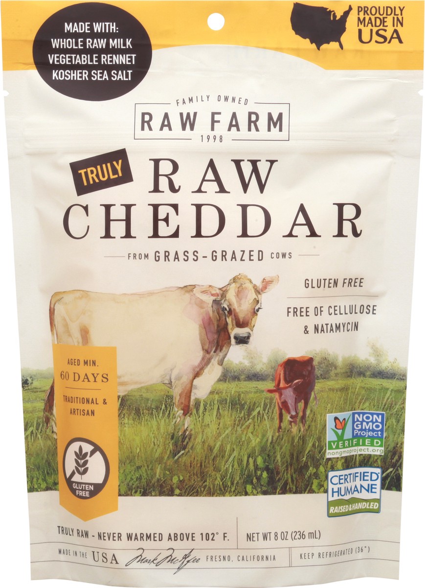 slide 4 of 9, Raw Farm Truly Raw Cheddar Cheese 8 oz, 8 oz