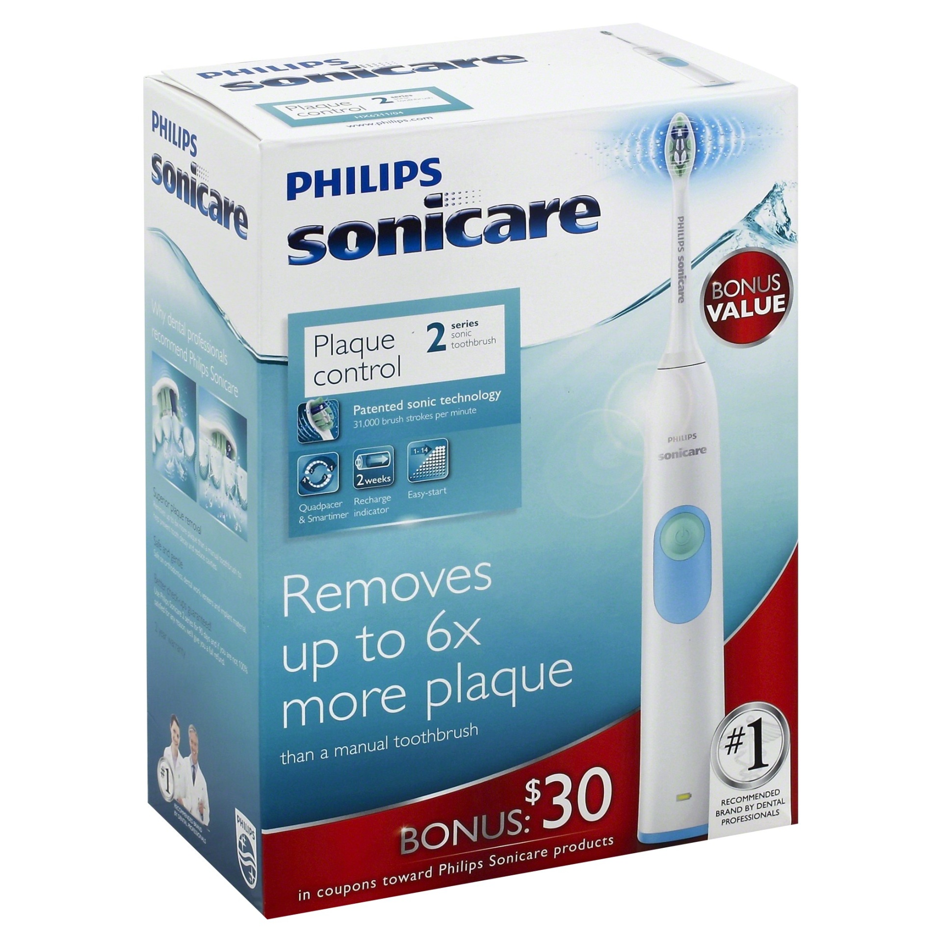 slide 1 of 7, Philips Sonicare Protective Clean 4100 Plaque White Mint Powered Toothbrush, 1 ct