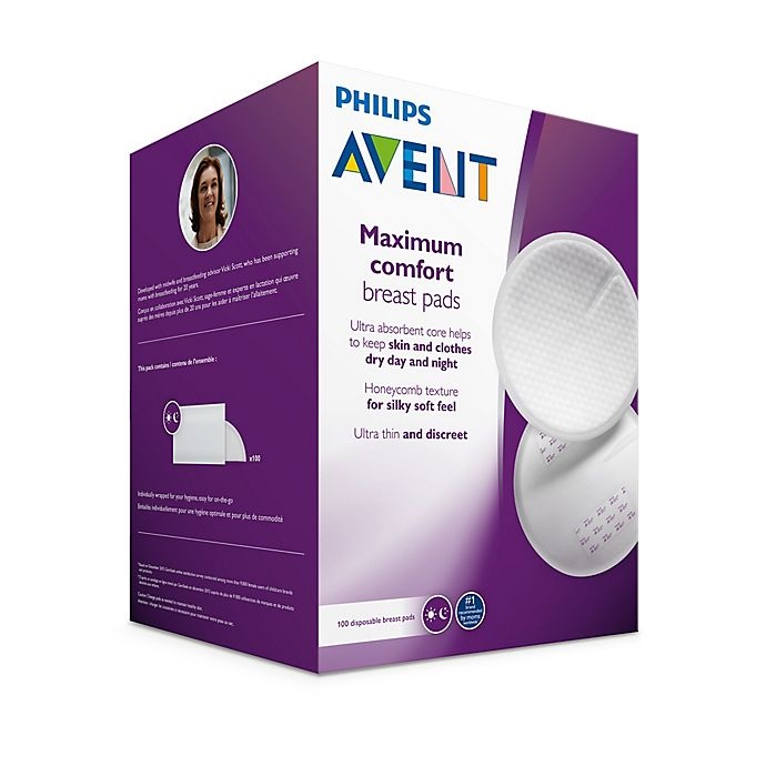 slide 2 of 4, Philips Avent Comfort Disposable Breast Pads - White, 100 ct