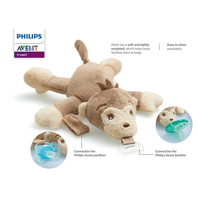 slide 5 of 8, Philips Avent Soothie Snuggle Monkey Pacifier, 1 ct