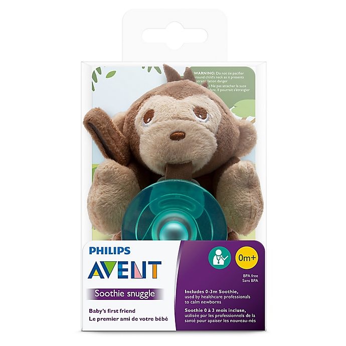 slide 8 of 8, Philips Avent Soothie Snuggle Monkey Pacifier, 1 ct