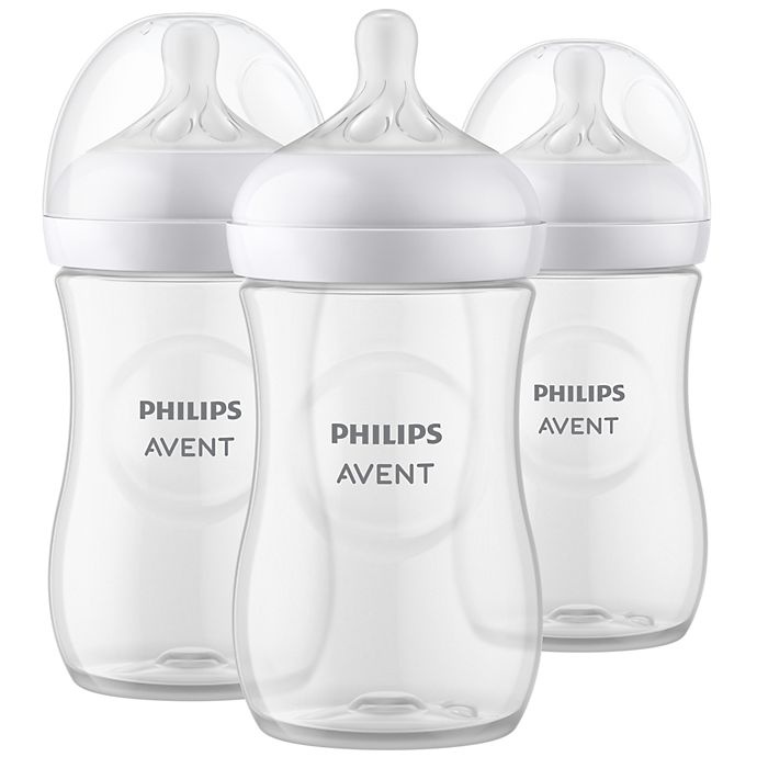 slide 1 of 3, Philips Avent Natural Bottles - Clear, 3 ct; 9 oz