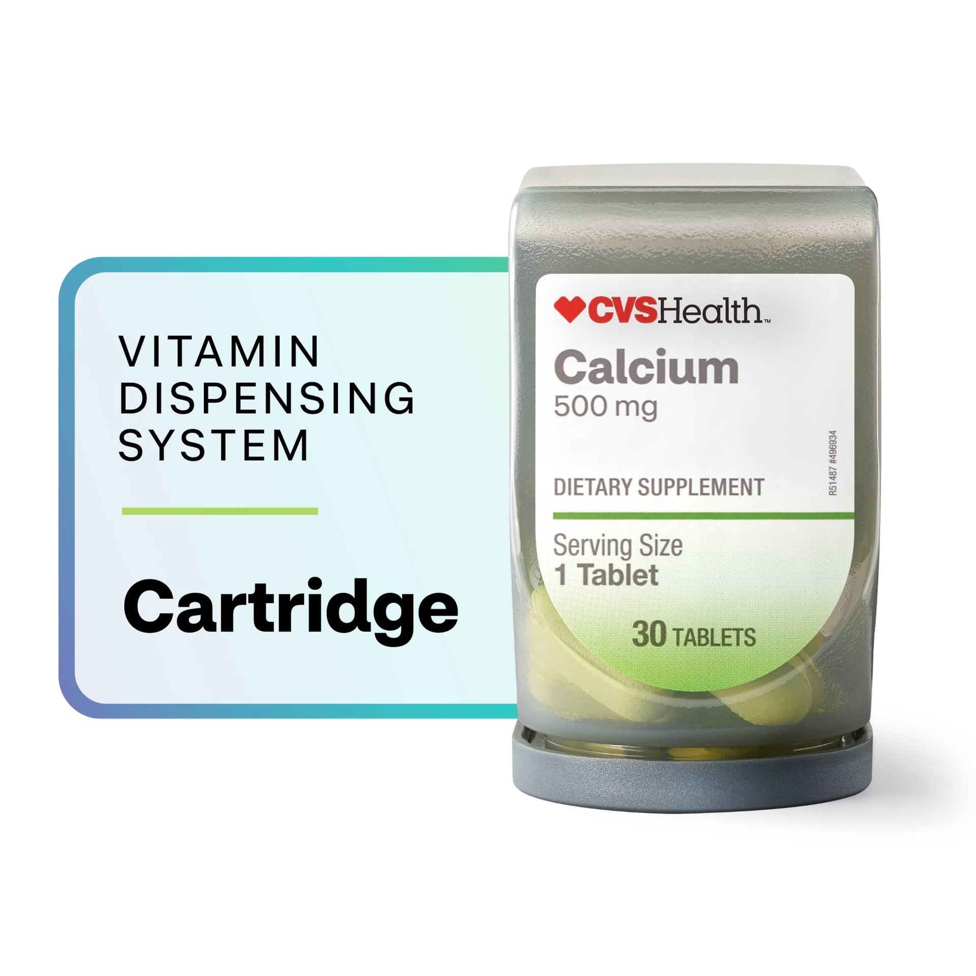 slide 1 of 1, CVS Health Quickserve Calcium Tablet Cartridge, 30 Ct, 30 ct