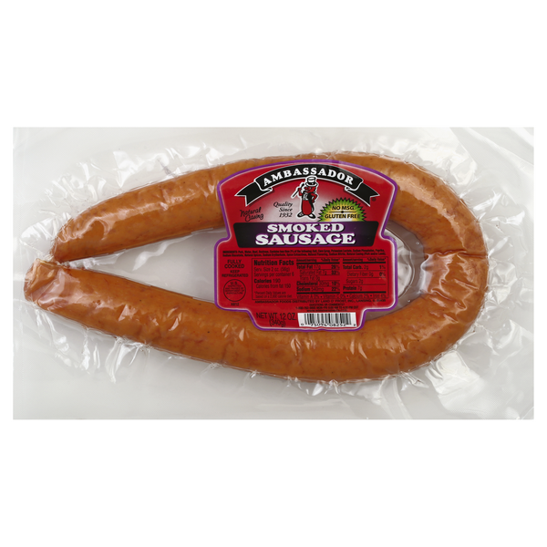 Ambassador Smoked Sausage 12 oz | Shipt