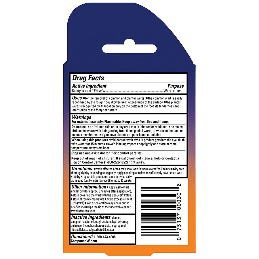 slide 4 of 5, Compound W Gel + Shield Wart Remover and ProShield Patches, 0.25 oz