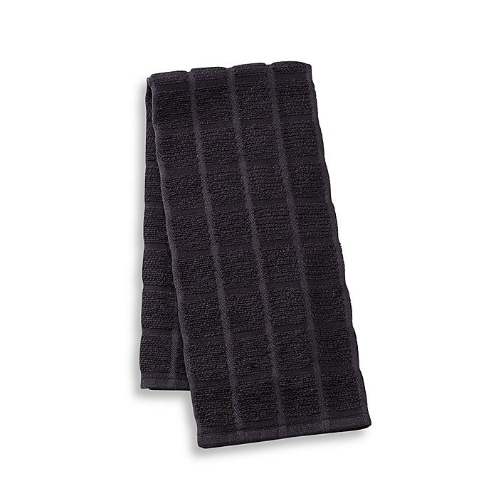 slide 1 of 1, Kitchensmart Solid Kitchen Towel - Caviar, 1 ct