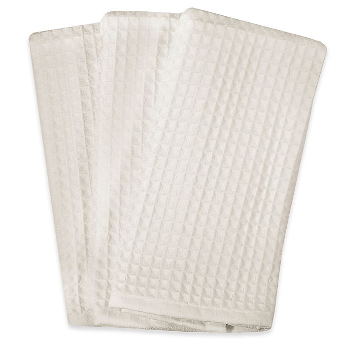 slide 1 of 1, Real Simple Microfiber Kitchen Towels - White, 3 ct