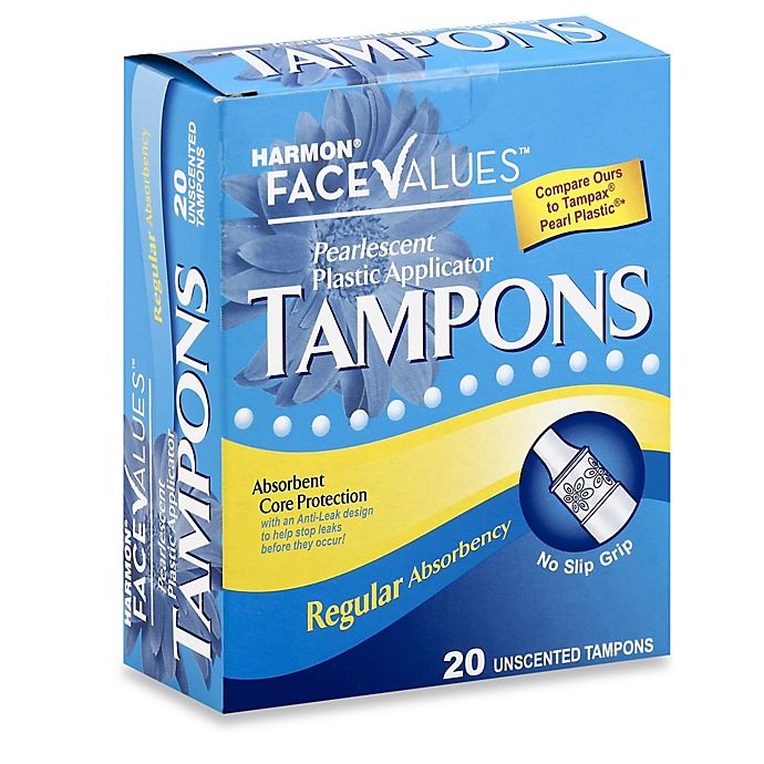 slide 1 of 1, Harmon Face Values Pearlescent Regular Unscented Tampons, 20 ct