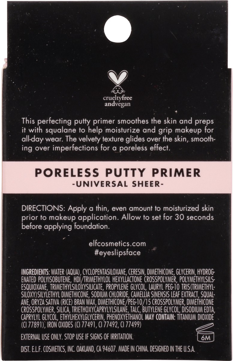 slide 7 of 9, e.l.f. Universal Sheer Poreless Putty Primer 0.74 oz, 0.74 oz