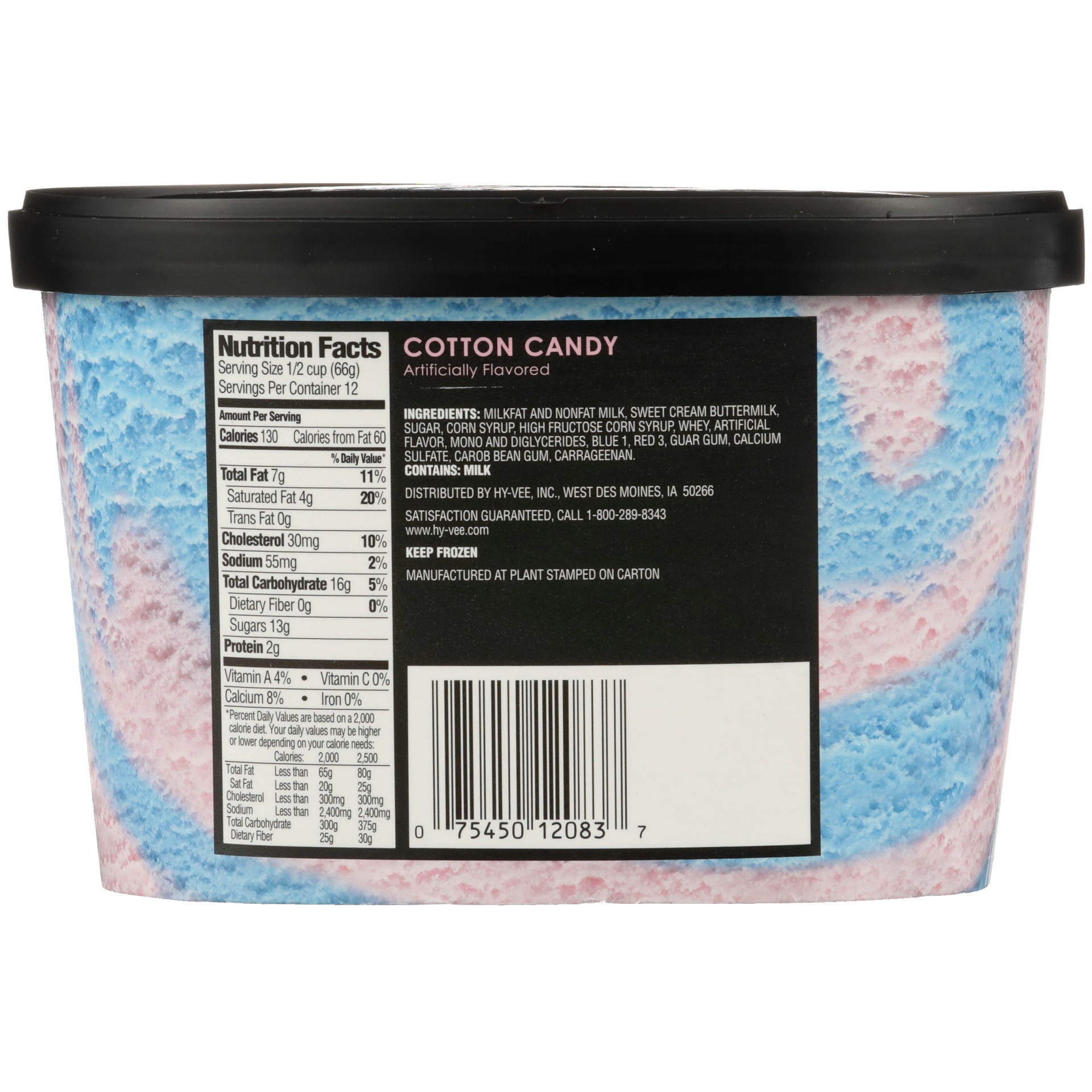 slide 6 of 6, It's Your Churn Cotton Candy Premium Ice Cream, 1.5 qt