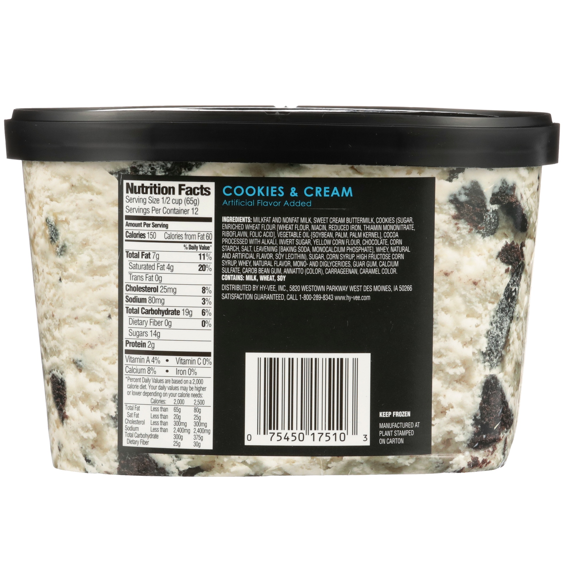 slide 2 of 6, It's Your Churn Cookies & Cream Premium Ice Cream, 1.5 qt