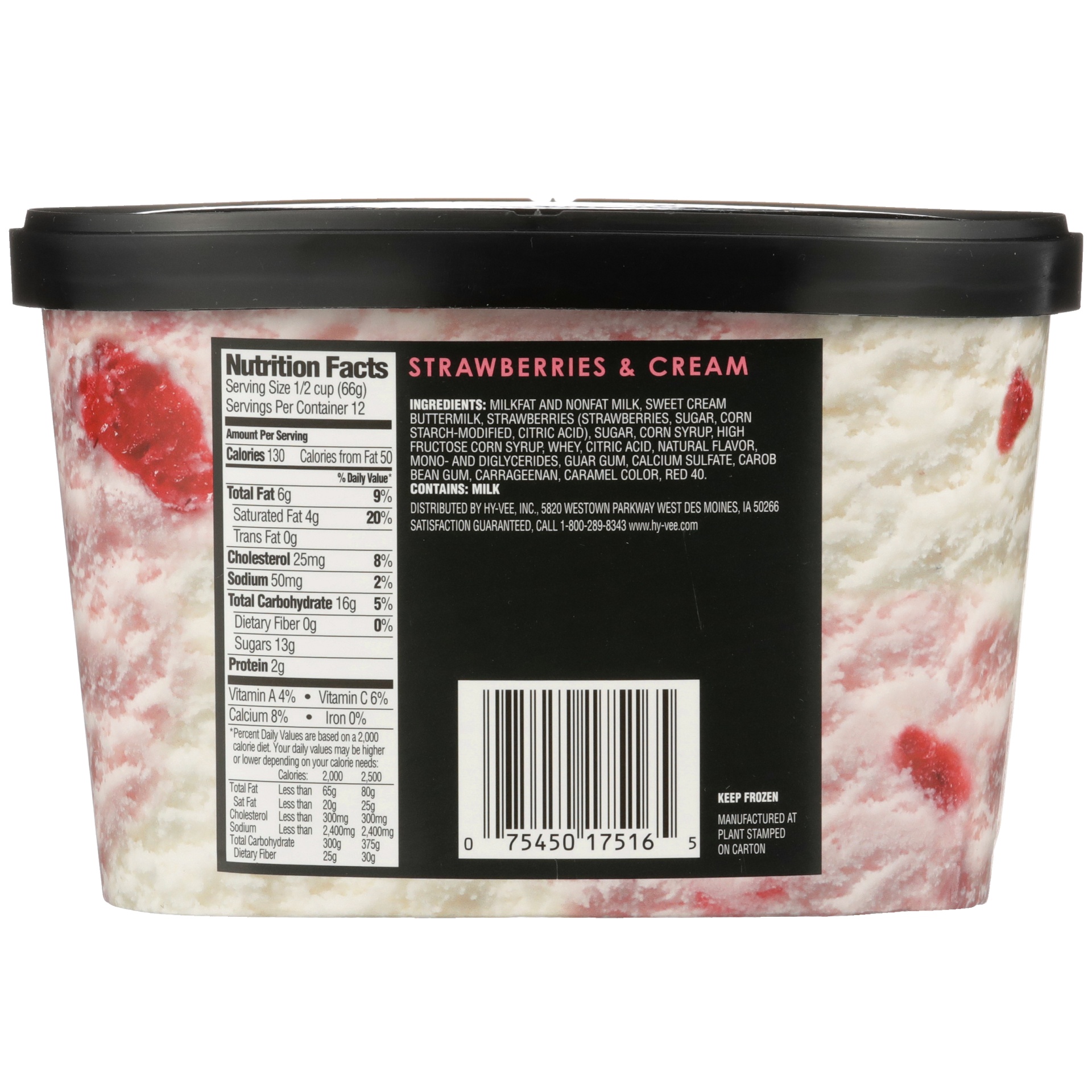 slide 2 of 6, It's Your Churn Strawberries & Cream Premium Ice Cream, 1.5 qt