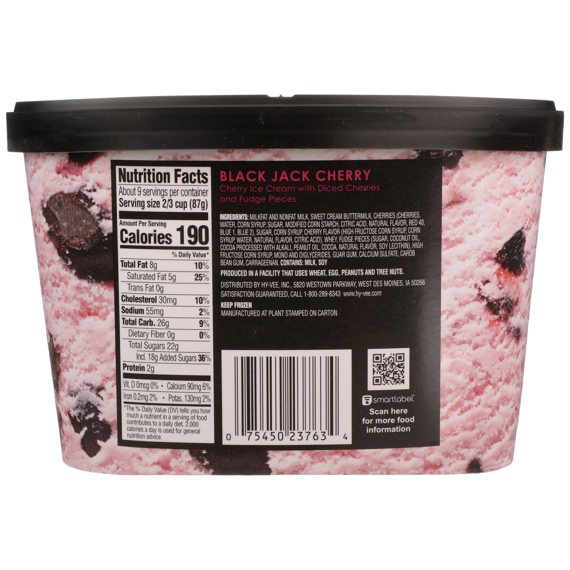 slide 3 of 6, It's Your Churn Black Jack Cherry Ice Cream, 1.5 qt