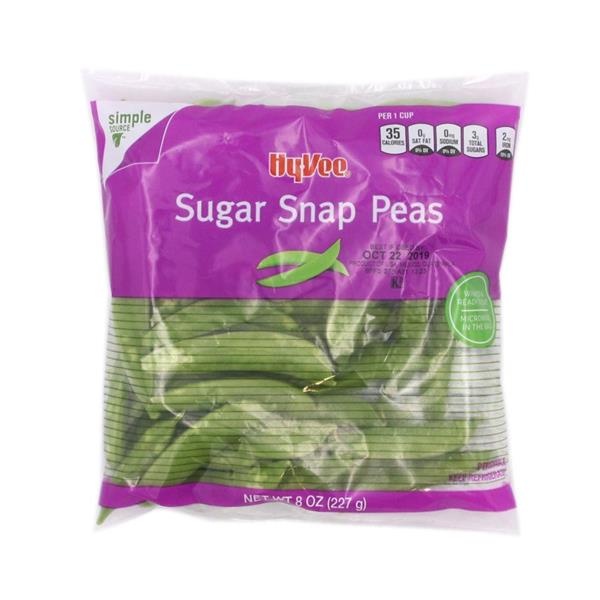 slide 1 of 1, Hy-Vee Sugar Snap Peas, 8 oz