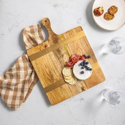 Hy-Vee Seasons 14 In. Square Mango Wood Serving Board