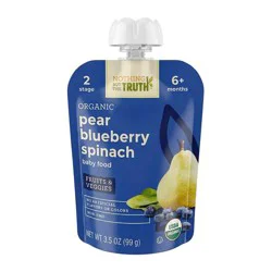Nothing But The Truth Stage 2 Organic Pear Blueberry Spinach Baby Food, 6+ Months