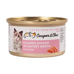 Hy-Vee Cooper & Cleo Salmon Dinner In Savory Broth Cat Food