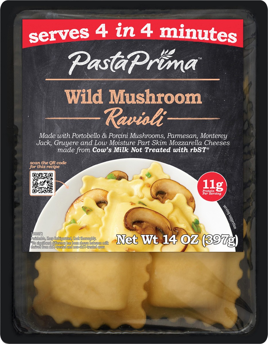 slide 4 of 8, Pasta Prima Wild Mushroom Ravioli, 14 oz