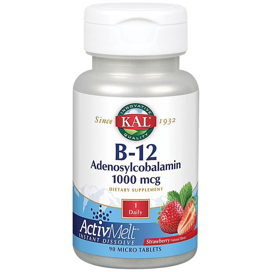 slide 1 of 1, Kal B-12 Adenosylcobalamin, 90 ct