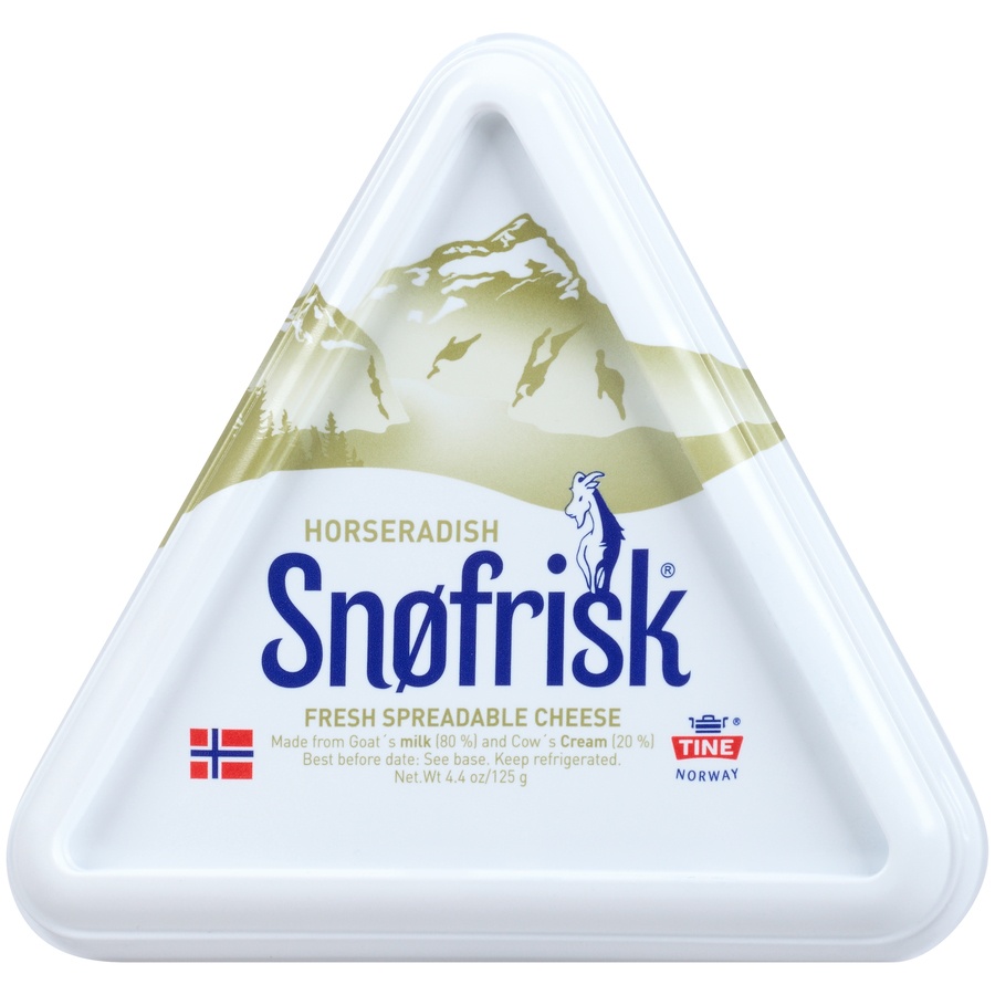 slide 2 of 8, Snøfrisk Horseradish Fresh Spreadable Cheese, 4.4 oz