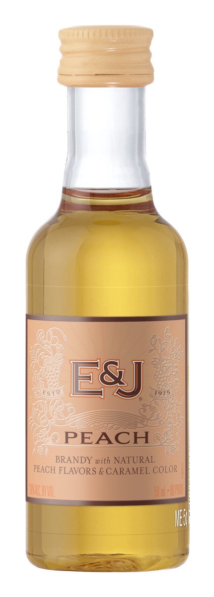 slide 2 of 2, E&J E & J Peach Flavored Brandy 50ml, 50 ml