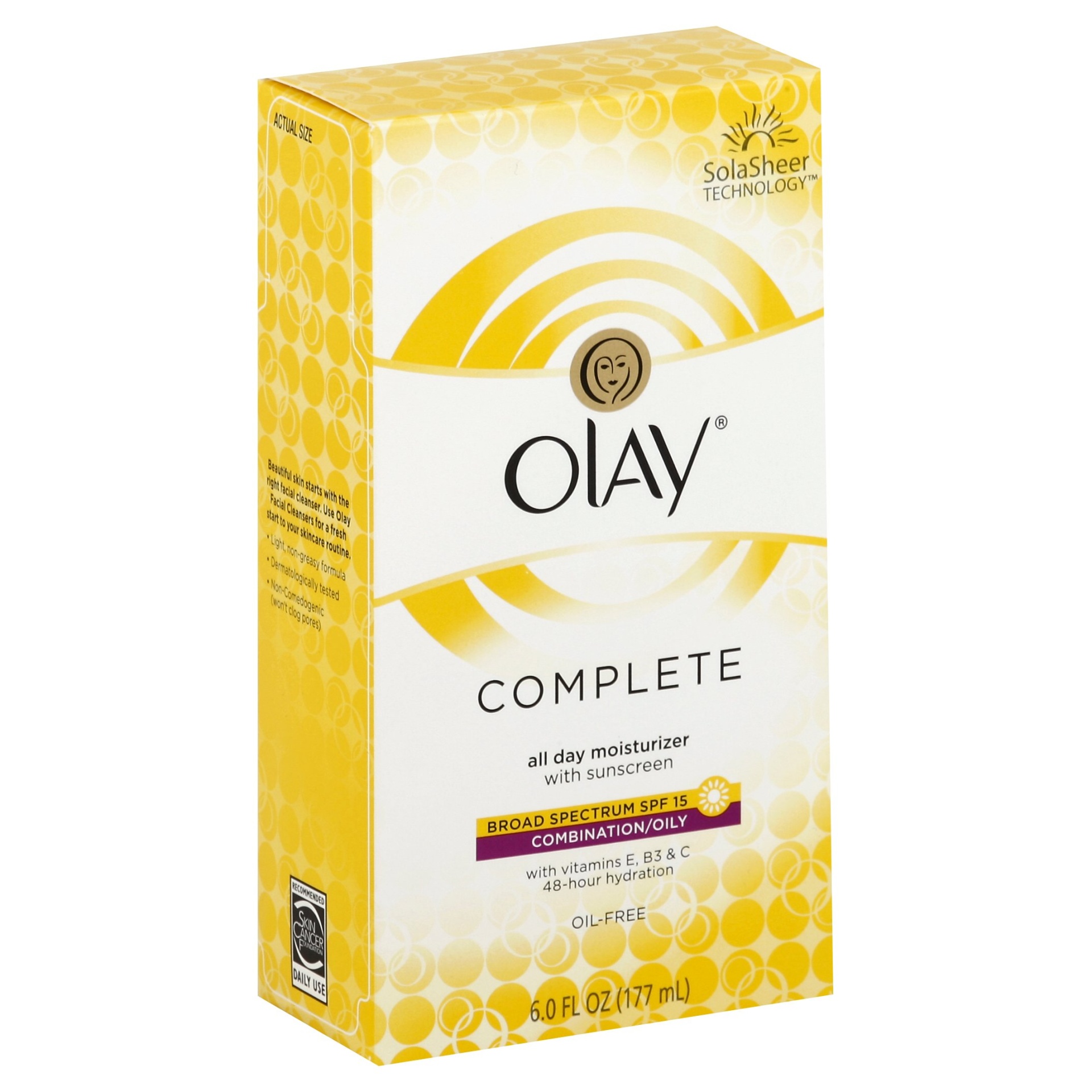 slide 1 of 5, Olay Complete Lotion Moisturizer - Oily Skin - SPF, 15 x 6 fl oz