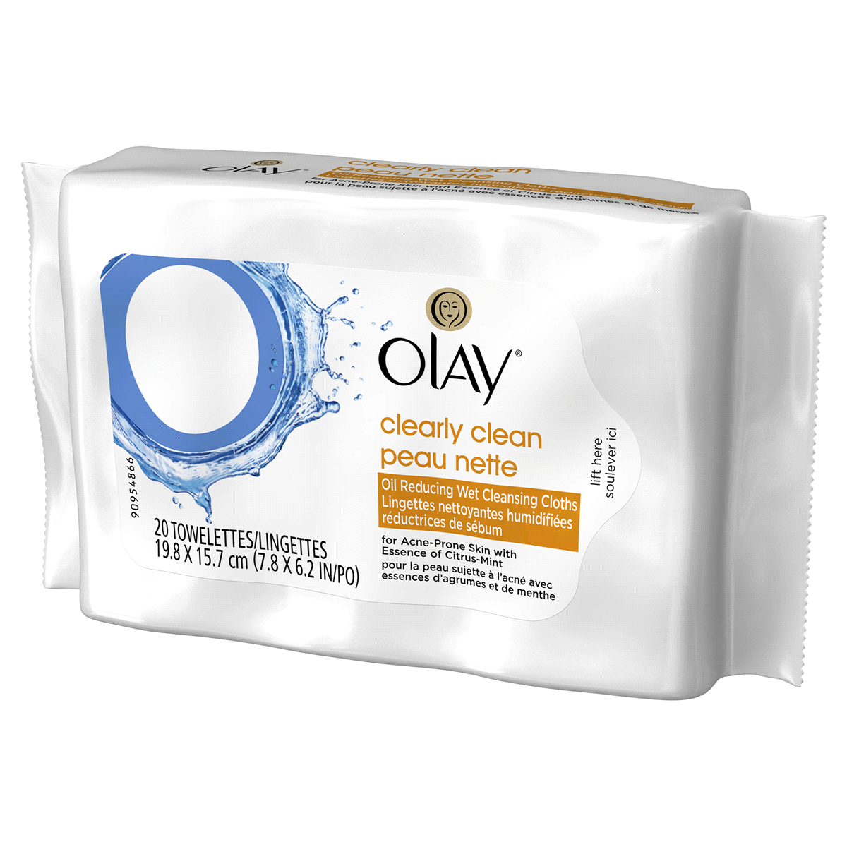 slide 3 of 3, Olay Wet Cleansing Cloths 20 ea, 20 ct